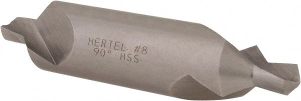 Hertel - #8 Plain Cut 90° Incl Angle High Speed Steel Combo Drill & Countersink - Americas Industrial Supply