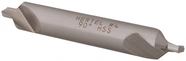 Hertel - #4 Plain Cut 90° Incl Angle High Speed Steel Combo Drill & Countersink - Americas Industrial Supply