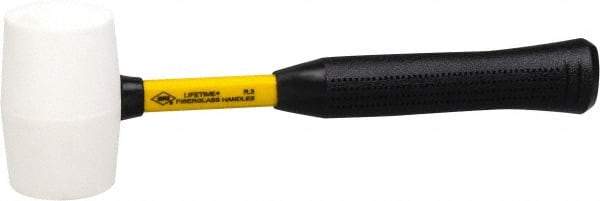 NUPLA - 1 Lb Head Soft Face Rubber Hammer - 13" OAL, 13" Long Fiberglass Handle with Grip - Americas Industrial Supply