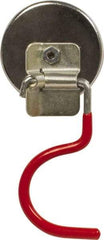 Mag-Mate - 38 Lb Max Pull Force, 5/16" Overall Height, 2.03" Diam, Ceramic Cup Magnet - Hook Style, 1-7/8" Clamp Opening, Chrome Plated - Americas Industrial Supply