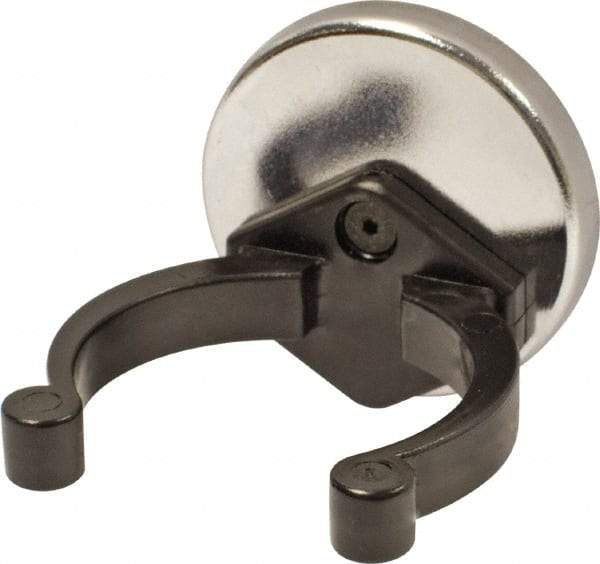 Mag-Mate - 38 Lb Max Pull Force, 5/16" Overall Height, 2.03" Diam, Ceramic Cup Magnet - Clamp Style, 2-1/8" Clamp Opening, Chrome Plated - Americas Industrial Supply