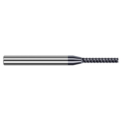 Variable Helix End Mills for Medium Alloy Steels - Finishers - 1.500mm Cutter Diameter × 12.000mm Length of Cut Carbide Square End Mill Finisher for Medium Alloy Steels, 5 Flutes, AlTiN Nano Coated - Exact Industrial Supply