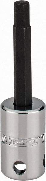 Proto - 3/8" Drive, 7/32" Hex Bit Socket - 2-23/32" OAL, 1-5/8" Bit Length, Tethered - Americas Industrial Supply