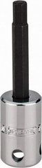 Proto - 3/8" Drive, 7/32" Hex Bit Socket - 2-23/32" OAL, 1-5/8" Bit Length, Tethered - Americas Industrial Supply