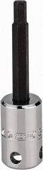 Proto - 3/8" Drive, 5mm Hex Bit Socket - 2-23/32" OAL, 1-5/8" Bit Length, Tethered - Americas Industrial Supply