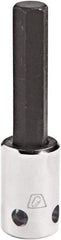 Proto - 3/8" Drive, 4mm Hex Bit Socket - 2-23/32" OAL, 1-5/8" Bit Length, Tethered - Americas Industrial Supply