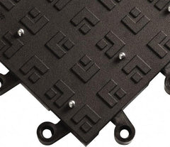 Wearwell - 18" Long x 18" Wide x 7/8" Thick, Anti-Fatigue Modular Matting Solid Grid - Male & Female, 4 Interlocking Sides, Black, For Dry Areas, Series 554 - Americas Industrial Supply