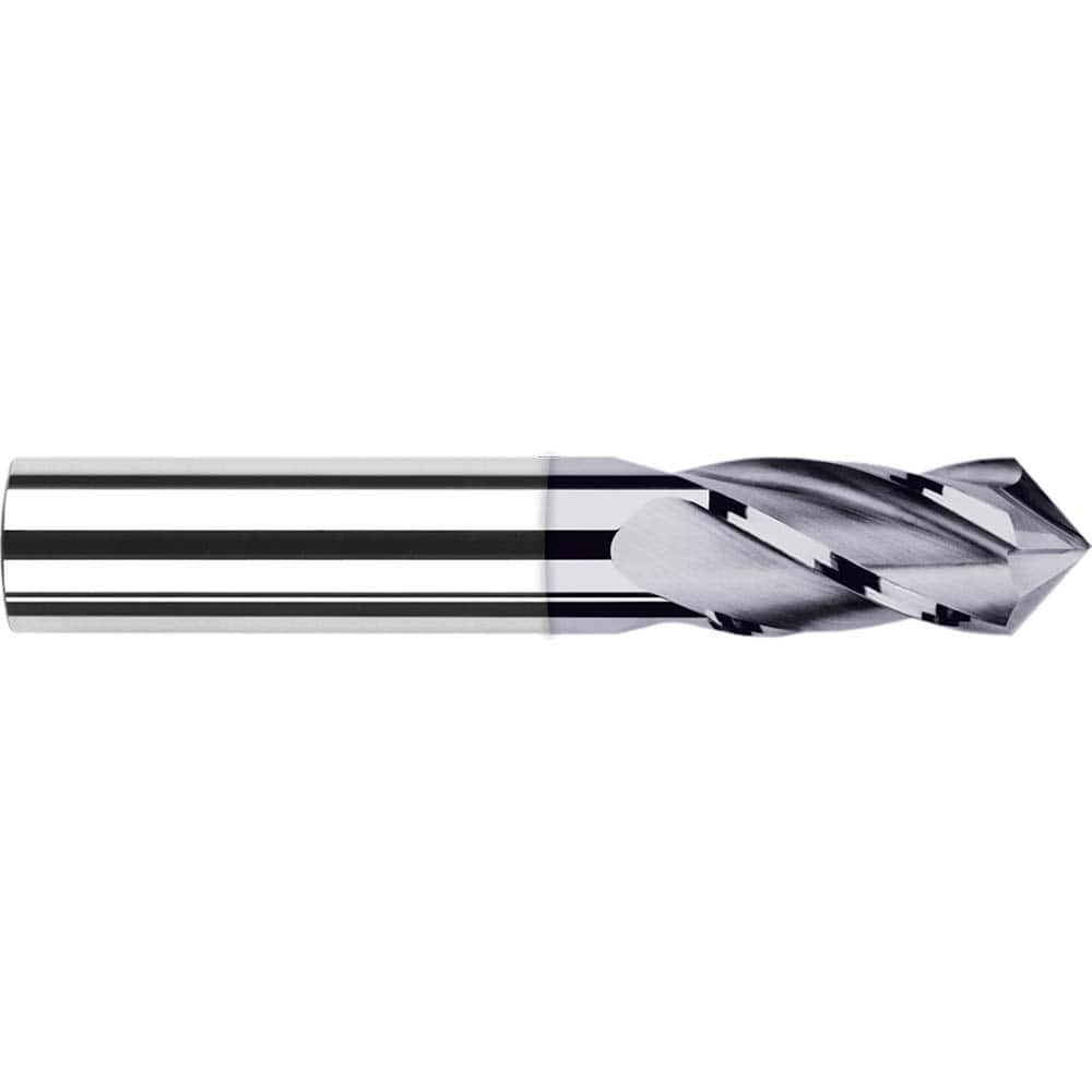 Harvey Tool - 1/8" Diam, 1/2" LOC, 4 Flute, 140° Point Angle, Solid Carbide Mill Drill - Exact Industrial Supply