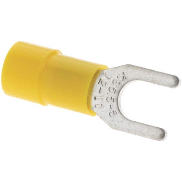 Value Collection - #10 Stud, 12 to 10 AWG Compatible, Partially Insulated, Standard Fork Terminal - Americas Industrial Supply