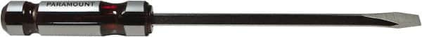 Paramount - 318mm OAL Standard Slotted Screwdriver - 203mm Blade Length, Square Shank, Acetate Handle - Americas Industrial Supply