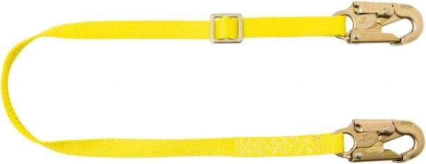 PRO-SAFE - 100' Long, 350 Lb Capacity, 1 Leg Locking Snap Hook Harness Lifeline - 5/8" Diam, Co-Polymer Rope, Locking Snap Hook Anchorage Connection - Americas Industrial Supply