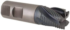 Hertel - 7/8" Diam, Fine Pitch, 7/8" LOC, 5 Flute Cobalt Roughing Square End Mill - TiCN Finish, 3-1/8" OAL, 7/8" Shank Diam, Single End, Centercutting, 30° Helix - Americas Industrial Supply