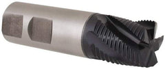 Hertel - 7/8" Diam, Fine Pitch, 7/8" LOC, 5 Flute Cobalt Roughing Square End Mill - TiAlN Finish, 3-1/8" OAL, 7/8" Shank Diam, Single End, Centercutting, 30° Helix - Americas Industrial Supply