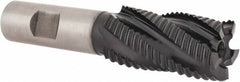 Hertel - 1" Diam, Coarse Pitch, 2" LOC, 5 Flute Cobalt Roughing Square End Mill - TiAlN Finish, 4-1/4" OAL, 3/4" Shank Diam, Single End, 30° Helix - Americas Industrial Supply