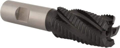 Hertel - 1" Diam, Coarse Pitch, 1-7/8" LOC, 5 Flute Cobalt Roughing Square End Mill - TiAlN Finish, 1/8" OAL, 3/4" Shank Diam, Single End, 30° Helix - Americas Industrial Supply