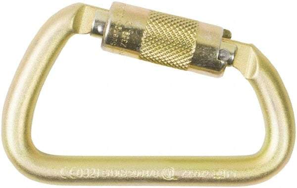 PRO-SAFE - 9,000 Lb. Capacity Locking Carabiner - 1 Inch, Autolocking Gate, Steel - Americas Industrial Supply