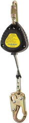 PRO-SAFE - 6' Long, 310 Lb Capacity, Nylon Webbing Fall Limiter - Swivel Locking Snap Hook Connector with Load Indicator, Self-Locking Carabiner Connector - Americas Industrial Supply