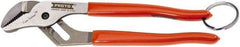 Proto - 16" OAL, 3-3/32" Jaw Width, 11 Position Tethered Tongue & Groove Pliers - V-Jaws, Vinyl Handles - Americas Industrial Supply