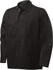Steiner - Size XL Welding & Flame Resistant/Retardant Jacket - Black, Cotton, Snaps Closure, 52 to 54" Chest - Americas Industrial Supply
