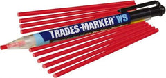 Markal - Red All Purpose Wax Crayon - Flat Tip - Americas Industrial Supply