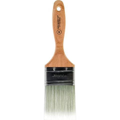 Wooster Brush - 2-1/2" Flat Synthetic Varnish Brush - 2-15/16" Bristle Length, 5.81" Wood Beavertail Handle - Americas Industrial Supply