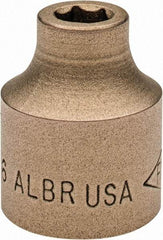 Ampco - 5/16", 1/2" Drive, Standard Hand Socket - 6 Points, 1-3/16" OAL, Aluminum Bronze - Americas Industrial Supply