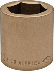 Ampco - 1-5/16", 3/4" Drive, Standard Hand Socket - 6 Points, 2" OAL, Aluminum Bronze - Americas Industrial Supply