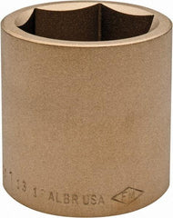 Ampco - 1-13/16", 3/4" Drive, Standard Hand Socket - 6 Points, 2-9/16" OAL, Aluminum Bronze - Americas Industrial Supply