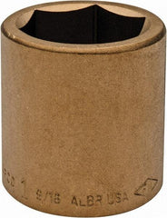 Ampco - 1-9/16", 3/4" Drive, Standard Hand Socket - 6 Points, 2-1/4" OAL, Aluminum Bronze - Americas Industrial Supply