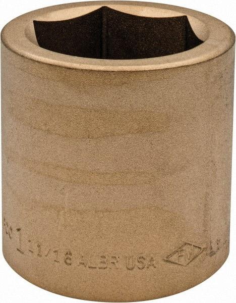 Ampco - 1-11/16", 3/4" Drive, Standard Hand Socket - 6 Points, 2-1/4" OAL, Aluminum Bronze - Americas Industrial Supply