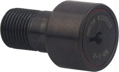 Accurate Bushing - 1-7/8" Roller Diam x 1" Width, 1" Stud Diam x 1-3/4" Length, Heavy Stud Cam Follower - Carbon Steel, 7/8" Thread Length, 1-14 Thread, 3" OAL, 7,600 Lb Dynamic Cap, 2 N Static Cap - Americas Industrial Supply