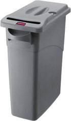 Rubbermaid - 15-7/8 Gal Gray Rectangle Confidential Document Container - Plastic, 24.88" High x 23.13" Long x 11" Wide - Americas Industrial Supply