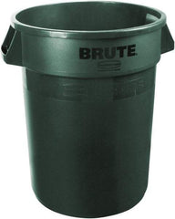 Rubbermaid - 20 Gal Green Round Trash Can - Polyethylene, 22.88" High - Americas Industrial Supply