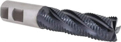 Hertel - 1" Diam, Coarse Pitch, 3" LOC, 5 Flute Cobalt Roughing Square End Mill - TiAlN Finish, 5-1/2" OAL, 1" Shank Diam, Single End, Centercutting, 30° Helix - Americas Industrial Supply