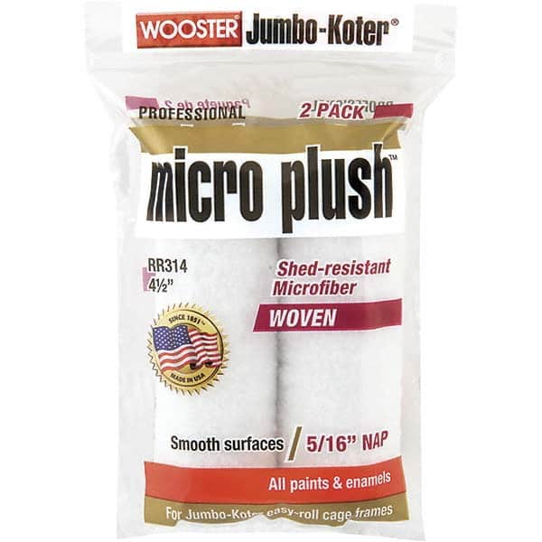 Wooster Brush - 5/16" Nap, Mini Roller Cover - 4-1/2" Wide, Includes Roller Cover - Americas Industrial Supply