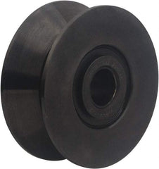 Accurate Bushing - 45mm Bore, 165mm Roller Diam x 68mm Width, Carbon Steel V-Grooved Yoke Roller - 148,100 N Dynamic Load Capacity, 71mm Overall Width - Americas Industrial Supply