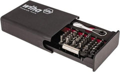 Wiha - 38 Piece, Screwdriver Tamperproof Bit Set - #1 & #2 Phillips, Tamperproof 5/64 to 5/32" Hex, Tamperproof TR8 to TR40 Torx, #0, #1, #2 & #3 Pozidriv, #1, #2 & #3 Square Recess, 6.5 & 8mm Slotted, #1, #2, #3 & #4 Tri-Wing, #4, #6, #8 & #10 Spanner - Americas Industrial Supply