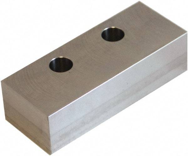 5th Axis - 5" Wide x 1.35" High x 1.95" Thick, Flat/No Step Vise Jaw - Soft, Aluminum, Manual Jaw, Compatible with V562 Vises - Americas Industrial Supply