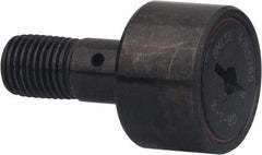 Accurate Bushing - 9/16" Roller Diam x 3/8" Width, 0.19" Stud Diam x 5/8" Length, Stud Cam Follower - Carbon Steel, 1/4" Thread Length, 10-32 Thread, 1" OAL, 970 Lb Dynamic Cap - Americas Industrial Supply