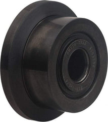 Accurate Bushing - 1-3/4" Bore, 5" Roller Diam x 2-3/4" Roller Width, Carbon Steel Flanged Yoke Roller - 33,300 Lb Dynamic Load Capacity, 2-7/8" Overall Width - Americas Industrial Supply