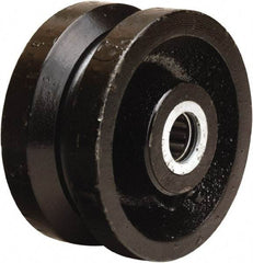 Hamilton - 4 Inch Diameter x 2 Inch Wide, Cast Iron Caster Wheel - 800 Lb. Capacity, 2-3/16 Inch Hub Length, 5/8 Inch Axle Diameter, Straight Roller Bearing - Americas Industrial Supply