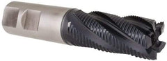 Hertel - 7/8" Diam, Fine Pitch, 1-7/8" LOC, 5 Flute Cobalt Roughing Square End Mill - TiAlN Finish, 4-1/8" OAL, 7/8" Shank Diam, Single End, 30° Helix - Americas Industrial Supply