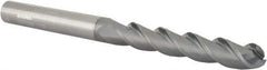Accupro - 1/2" Diam, 3" LOC, 3 Flute Solid Carbide Ball End Mill - nACRo Finish, Single End, 6" OAL, 1/2" Shank Diam, Spiral Flute - Americas Industrial Supply