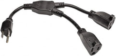Tripp-Lite - 1', 18/3 Gauge/Conductors, Black Indoor Replacement Cord - 0 Receptacles, 10 Amps, 120 VAC, UL SJT, NEMA 5-15P - Americas Industrial Supply