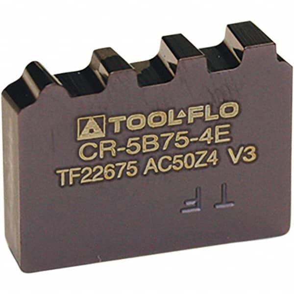 Tool-Flo - CR Grade AC50, External API Buttress Threading Insert - 5 TPI Ext Pitch, AlTiN Finish, Carbide - Americas Industrial Supply