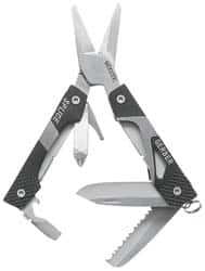 Gerber - 9 Piece, Scissors Multi-Tool Set - Black, 4" OAL, 2-13/32" Closed Length - Americas Industrial Supply