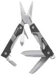 Gerber - 9 Piece, Scissors Multi-Tool Set - Black, 4" OAL, 2-13/32" Closed Length - Americas Industrial Supply