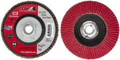 Camel Grinding Wheels - 40 Grit, 4-1/2" Disc Diam, 5/8-11 Center Hole, Ceramic Flap Disc - 13,300 Max RPM, Polyester Backing, Arbor Attaching System, Coated - Americas Industrial Supply