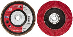 Camel Grinding Wheels - 40 Grit, 5" Disc Diam, 5/8-11 Center Hole, Ceramic Flap Disc - 12,200 Max RPM, Polyester Backing, Arbor Attaching System, Coated - Americas Industrial Supply