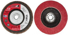 Camel Grinding Wheels - 80 Grit, 5" Disc Diam, 5/8-11 Center Hole, Ceramic Flap Disc - 12,200 Max RPM, Polyester Backing, Arbor Attaching System, Coated - Americas Industrial Supply